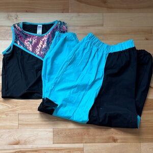 Sequin Top and Two-Tone Pants Set